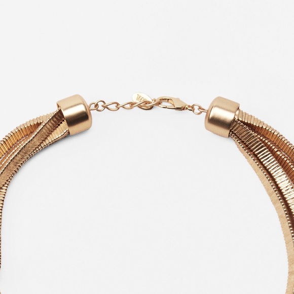 NWT. Zara Golden Metal Multiple Necklace. - Picture 3 of 5